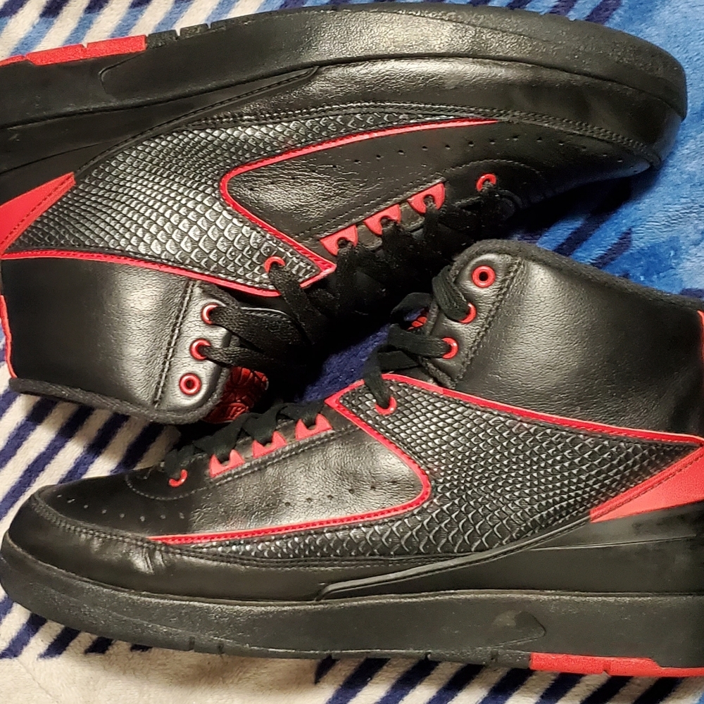 Air jordan 2 alternative 87 size 10 black and red